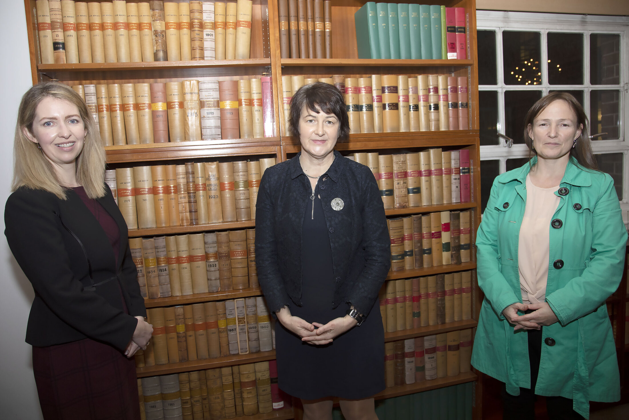 Professor Siobhán Mullally with CLC immigration solicitors Barbara Muldoon and Maria McCloskeyfrdsxza