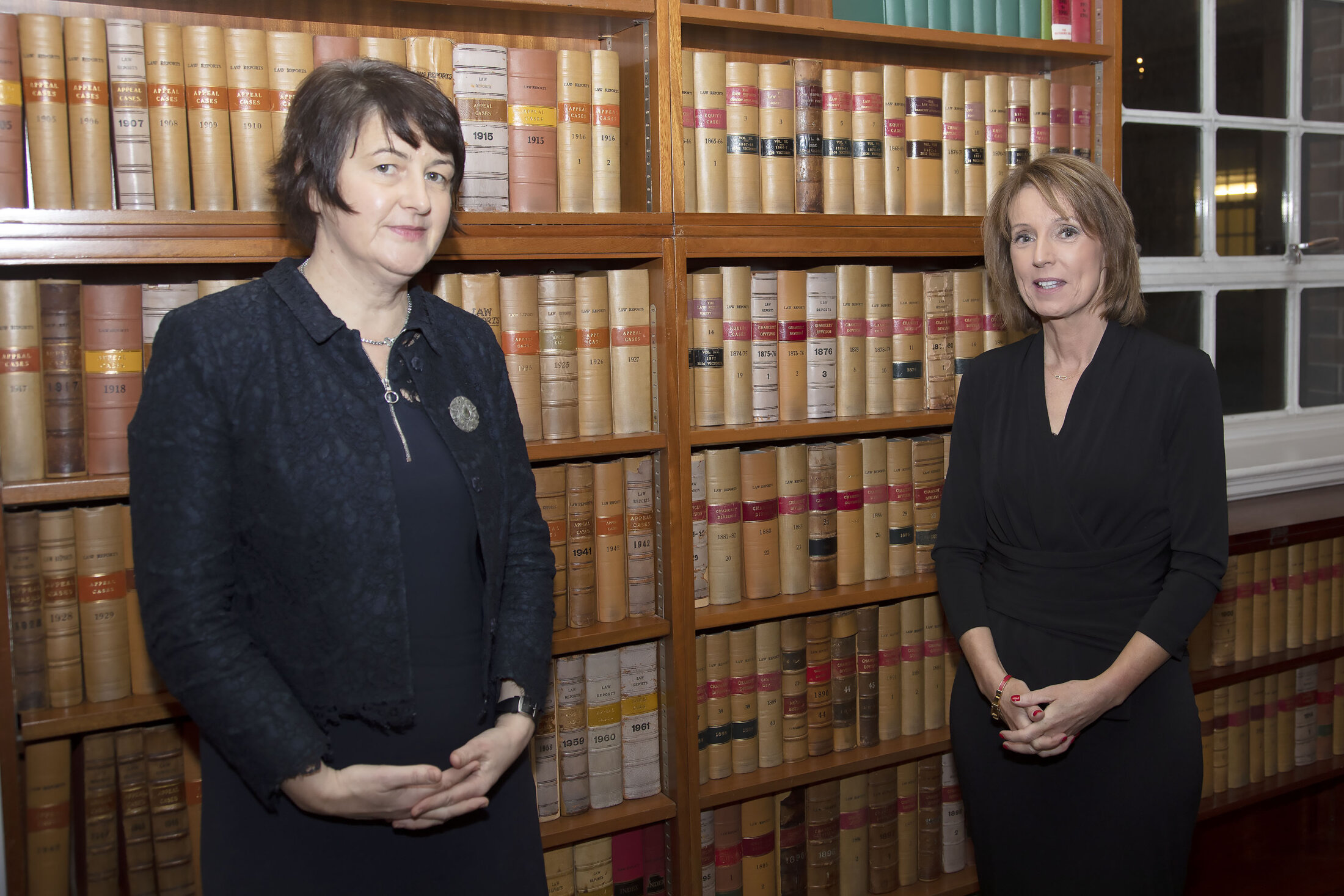 Professor Siobhán Mullally, Special Rapporteur on Trafficking in Persons, Especially in Women and Children, with Law Society NI President Brigid Napier