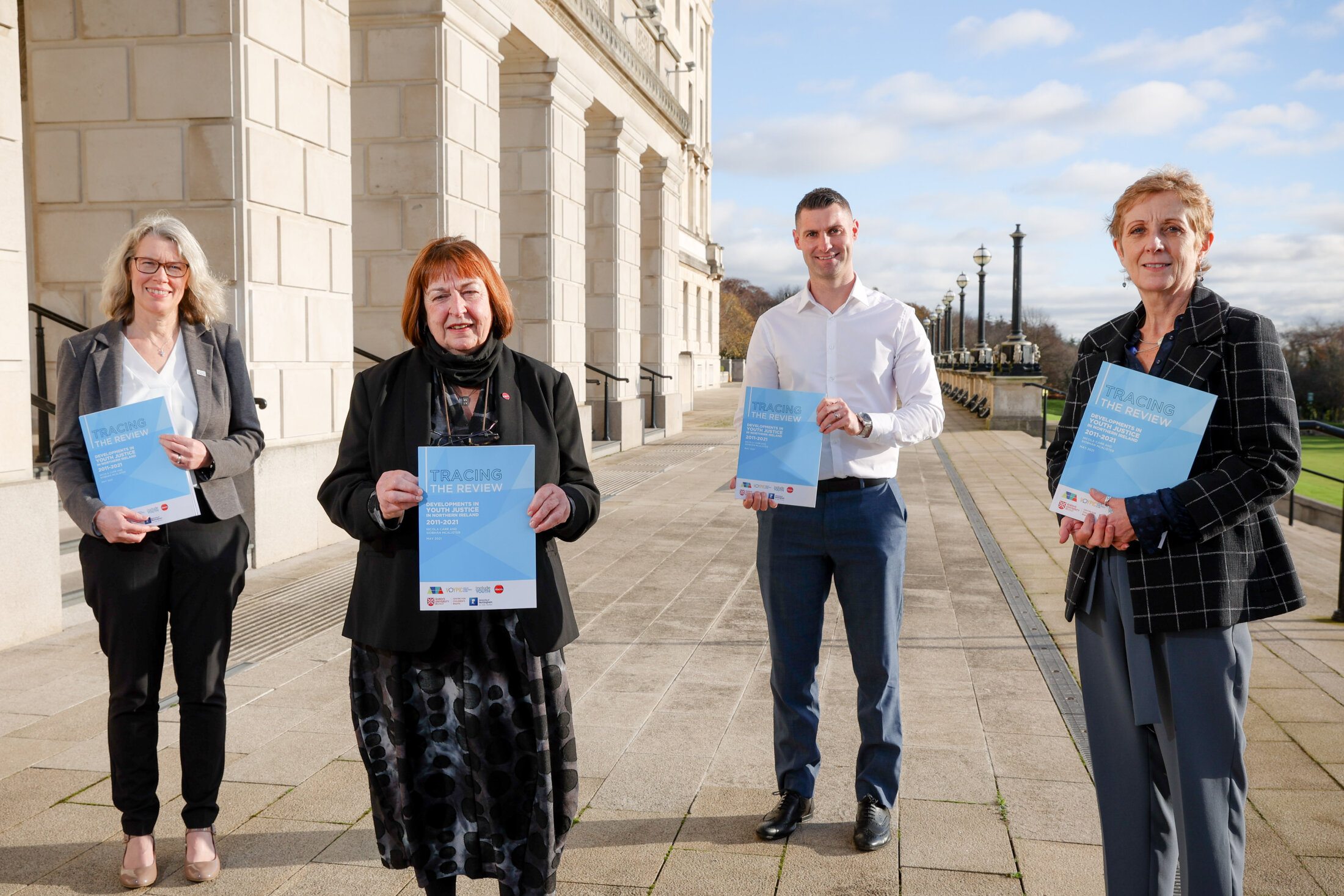 Left to right: Paula Rodgers (Include Youth), Olwen Lyner (NIACRO), Paul McCafferty (VOYPIC), Paddy Kelly (CLC)