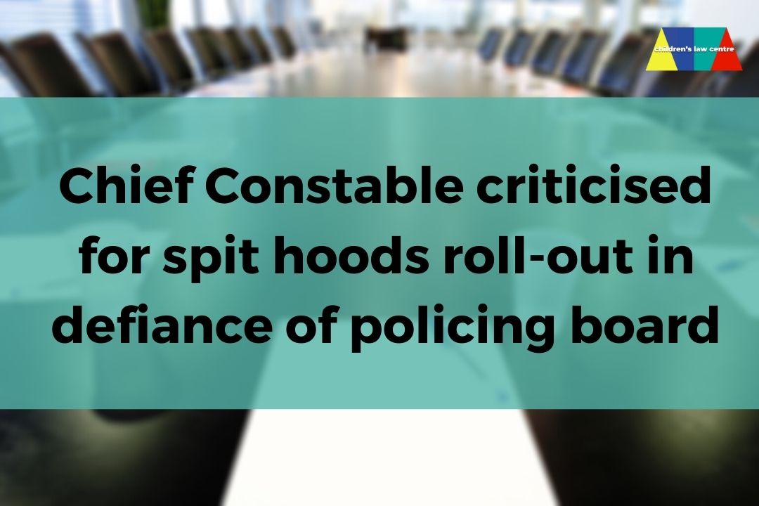 Chief Constable criticised for spit hoods roll-out in defiance of policing board