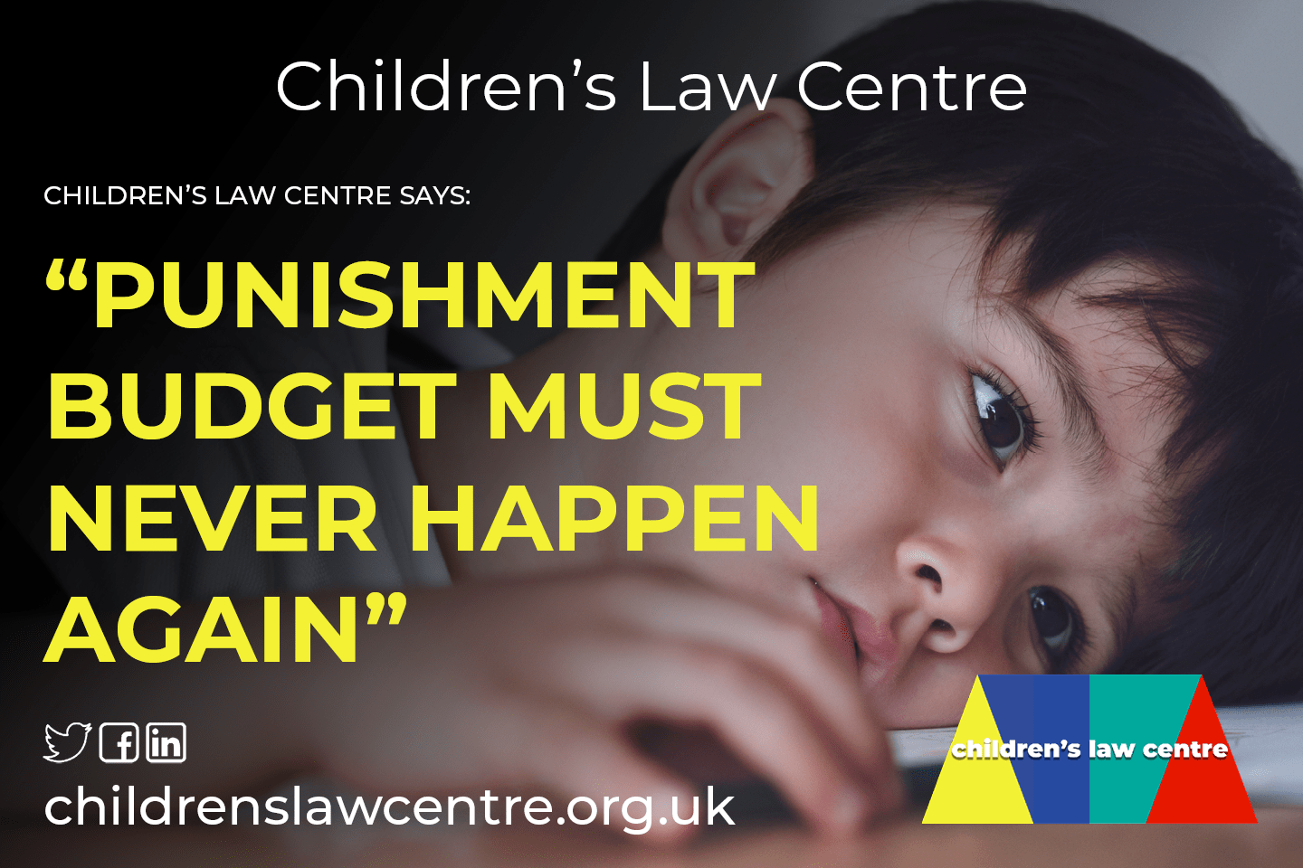 Children’s Law Centre Says: “Punishment Budget Must Never Happen Again”
