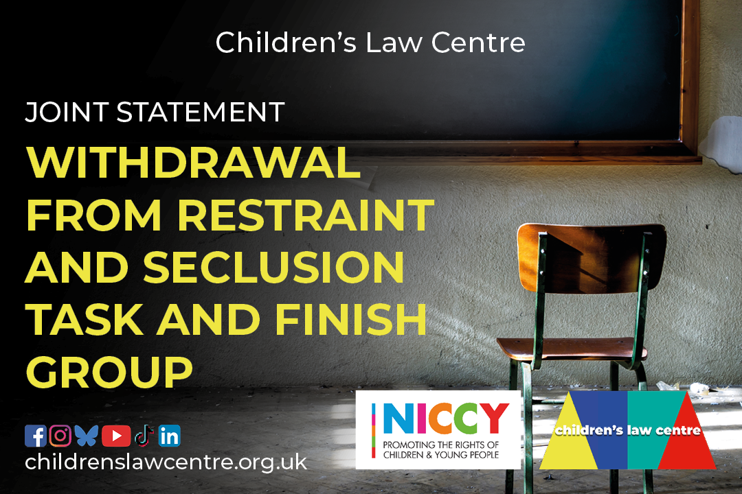 Joint Statement: Withdrawal from Restraint and Seclusion Task and Finish Group